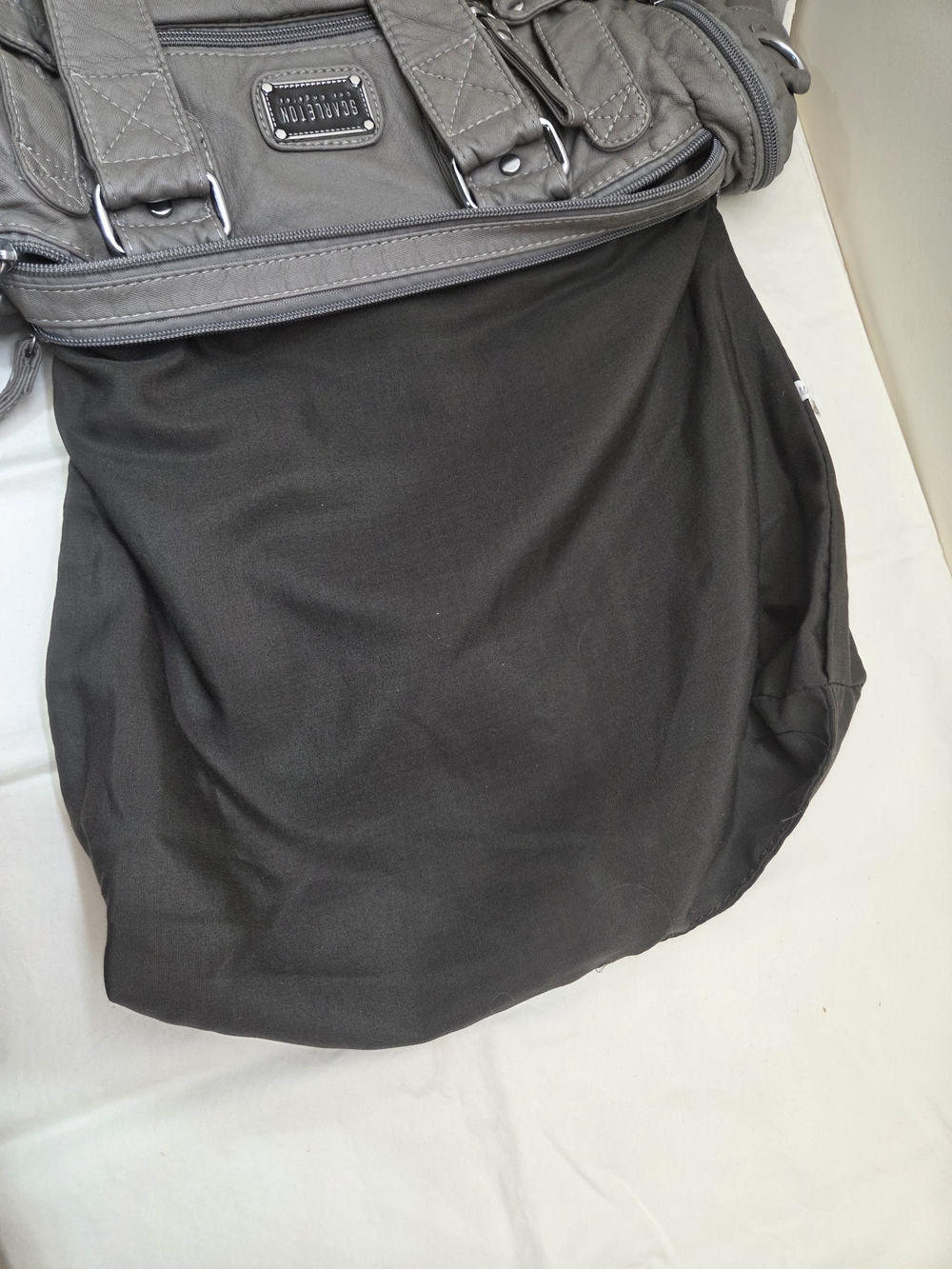 Scarleton Los Angeles Gray Large Tote | Dual Zip | Multi‑Compartment Work Bag - Picture 7 of 10